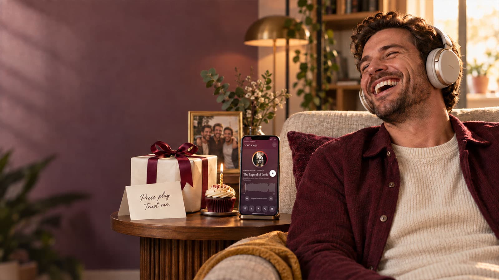 Funny personalised song gift with a joyful reaction
